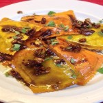 Pumpkin Ravioli with brown butter sauce by the fetching @alexandra90210