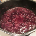 Black rice with 1/2 cup of stock added.